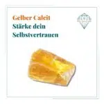 Spruchkarte zum Calcit gelb