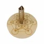 Dein-Seelenstein-Holzscheibe-Metatron-Würfel-Rauchquarz Dein-Seelenstein-Holzscheibe-Metatron-Würfel-Rauchquarz