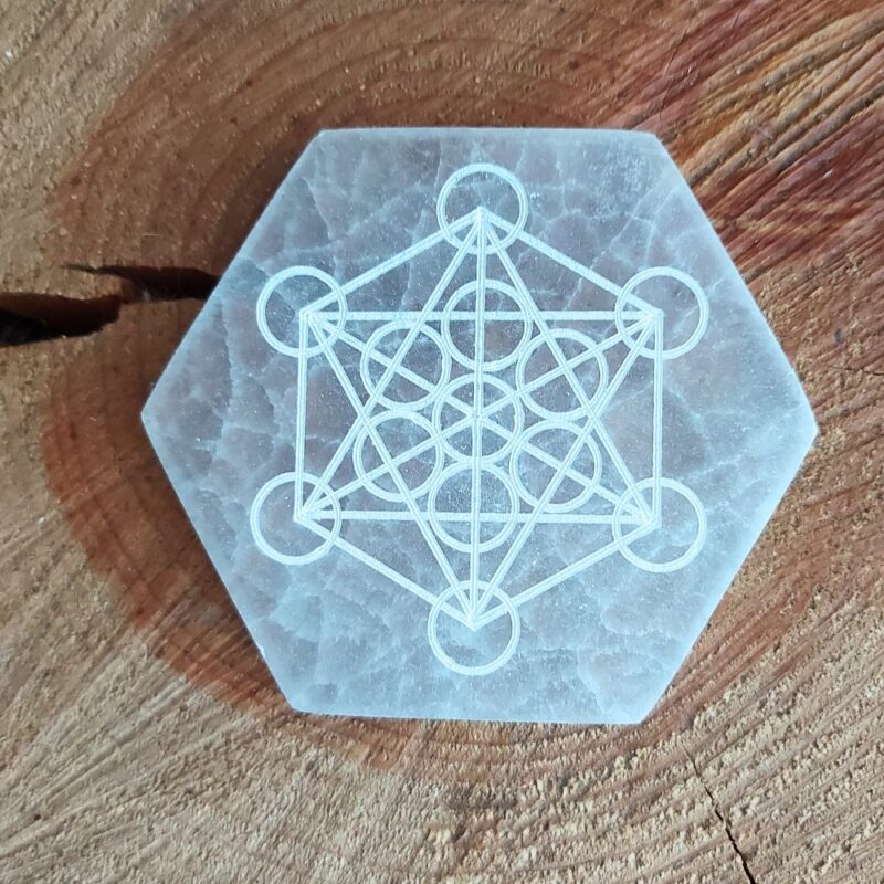 Dein-Seelenstein-Selenit-Platte-Metatron