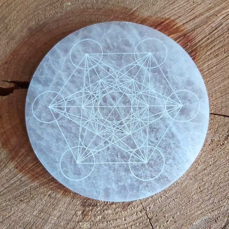 Dein-Seelenstein-Selenit-Platte-Metatron