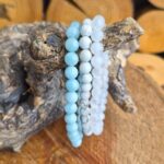 Seelenstein-Armbänder-Set-Beruhigung-Aquamarin-Howlith-Selenit