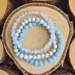 Seelenstein-Armbänder-Set-Beruhigung-Aquamarin-Howlith-Selenit