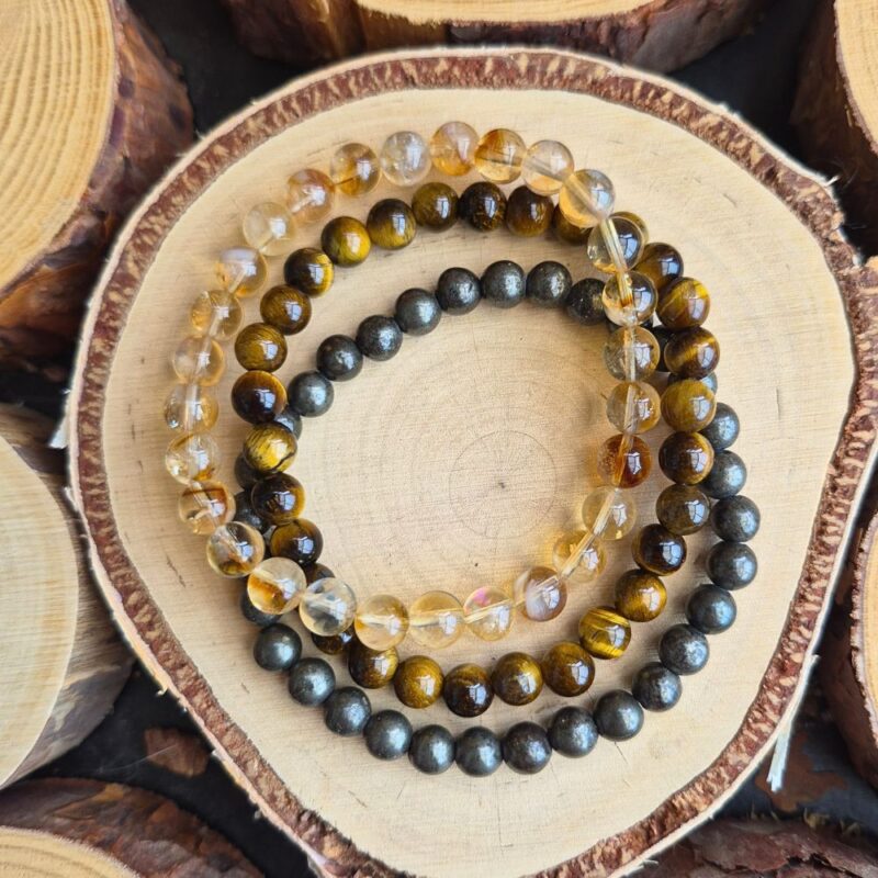 Seeleinstein-Armbänder-Set-Erfolg-Pyrit-Tigerauge-Citrin