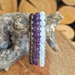 Seeleinstein-Armbänder-Set-Stress-Rauchquarz-Amethyst-Selenit