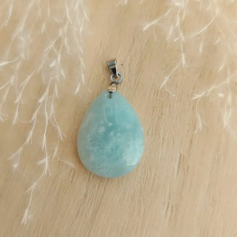 Seelenstein-Anhänger-Amazonit-Tropfen