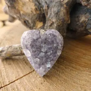 Seelenstein-Anhänger-Amethyst-Cluster-Herz