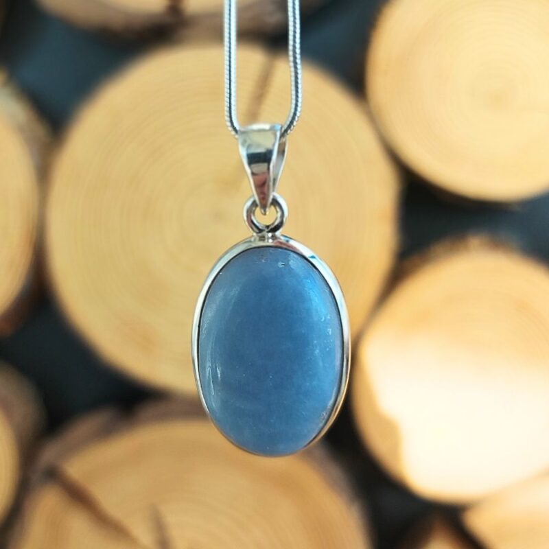 Seelenstein-Anhänger-Angelit-Silber