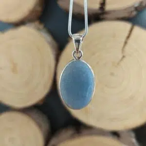 Seelenstein-Anhänger-Angelit-Silber