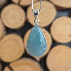 Seelenstein-Anhänger-Aquamarin-Silber