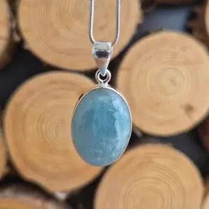 Seelenstein-Anhänger-Aquamarin-Silber