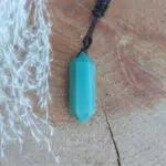 Seelenstein-Anhänger-Aventurin-gruen-Doppelender