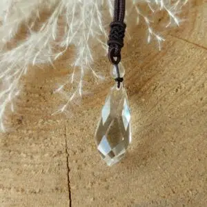 Seelenstein-Anhänger-Bergkristall-Tropfen