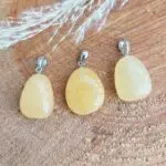 Seelenstein-Anhänger-Calcit-gelb-Trommelstein-Tropfen-2 Seelenstein-Anhänger-Calcit-gelb-Trommelstein-Tropfen