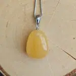 Seelenstein-Anhänger-Calcit-gelb-Trommelstein-Tropfen-3 Seelenstein-Anhänger-Calcit-gelb-Trommelstein-Tropfen