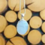 Seelenstein-Anhänger-Chalcedon-Silber