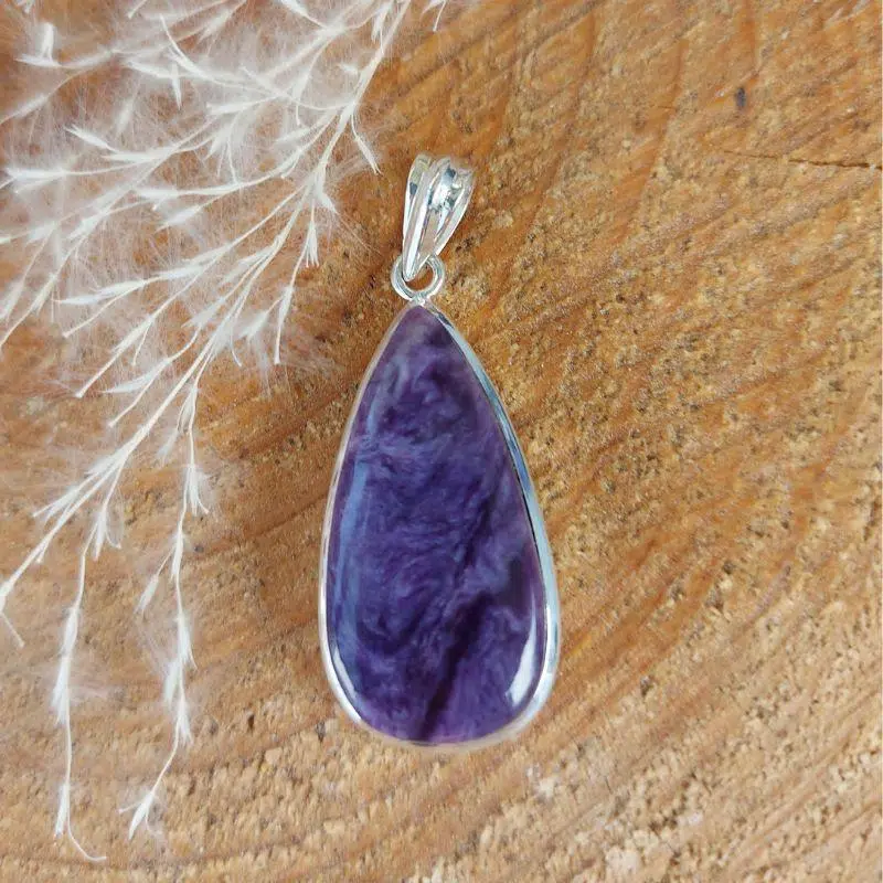 Seelenstein-Anhänger-Charoit-Silber-1-1 Seelenstein-Anhänger-Charoit-Silber