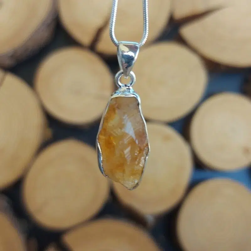 Seelenstein-Anhänger-Citrin-Silber