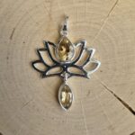 Seelenstein-Anhänger-Citrin-Silber-Lotus