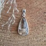 Seelenstein-Anhänger-Gartenquarz-Silber