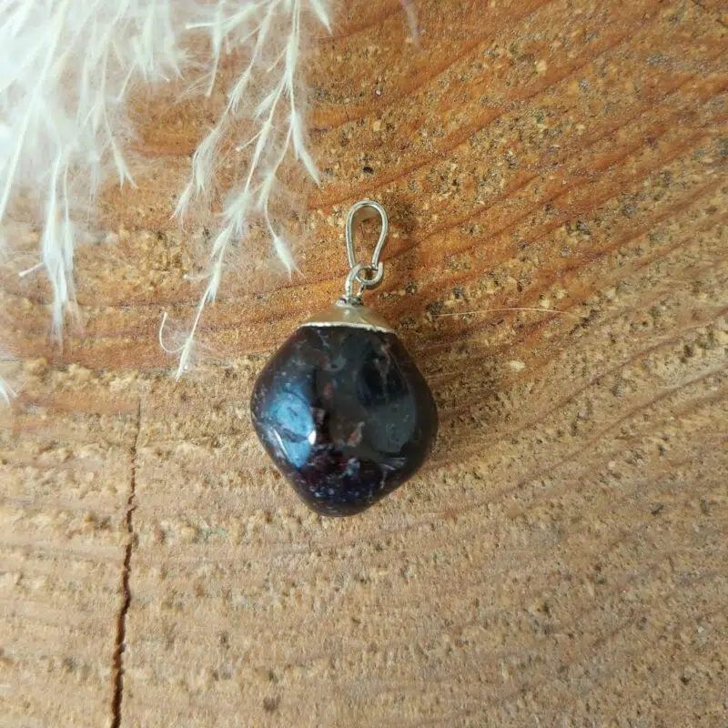 Seelenstein-Anhänger-Granat-Trommelstein-1 Seelenstein-Anhänger-Granat-Trommelstein