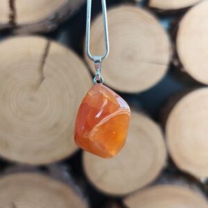 Seelenstein-Anhänger-Karneol-Trommelstein