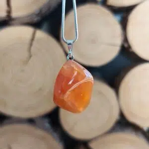 Seelenstein-Anhänger-Karneol-Trommelstein