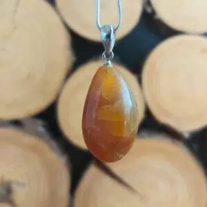 Seelenstein-Anhänger-Karneol-Trommelstein-Tropfen