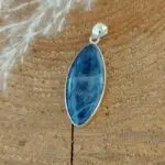 Seelenstein-Anhänger-Kyanit-blau-Silber