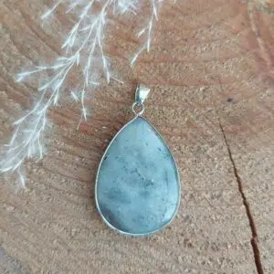 Seelenstein-Anhänger-Labradorit-Tropfen