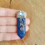 Seelenstein-Anhänger-Lapislazuli-Amethyst-Mondstein-Spitze
