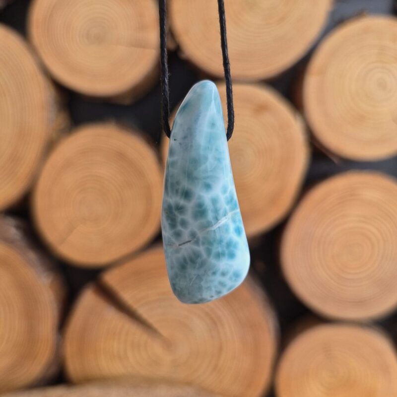 Seelenstein-Anhänger-Larimar-Loch