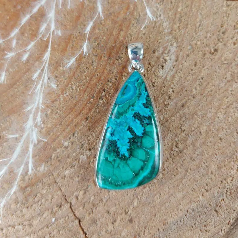 Seelenstein-Anhänger-Malachit-Chrysokoll-Silber-1-1 Seelenstein-Anhänger-Malachit-Chrysokoll-Silber