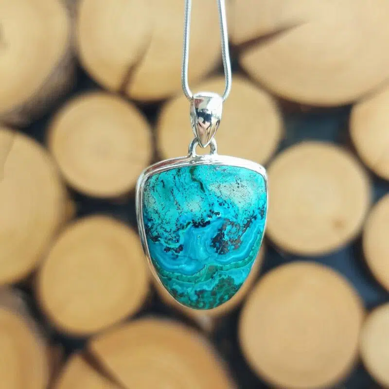 Seelenstein-Anhänger-Malachit-Chrysokoll-Silber-12-1 Seelenstein-Anhänger-Malachit-Chrysokoll-Silber