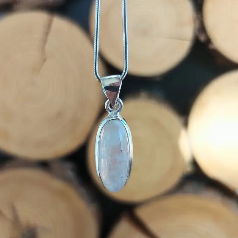 Seelenstein-Anhänger-Mondstein-Silber