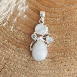 Seelenstein-Anhänger-Mondstein-Silber-4Steine