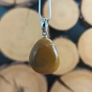 Seelenstein-Anhänger-Mookait-Trommelstein-Tropfen