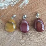 Seelenstein-Anhänger-Mookait-Trommelstein-Tropfen