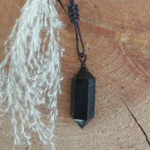 Seelenstein-Anhänger-Obsidian-Doppelender