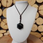 Seelenstein-Anhänger-Obsidian-Sechseck