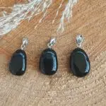 Seelenstein-Anhänger-Obsidian-Trommelstein-Tropfen