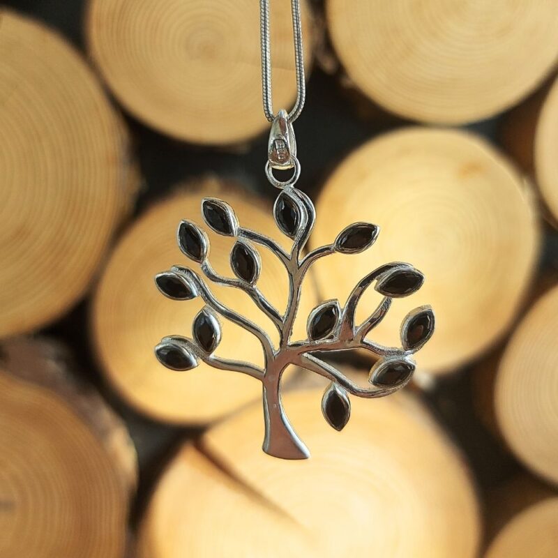 Seelenstein-Anhänger-Onyx-Baum