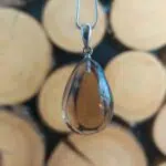 Seelenstein-Anhänger-Rauchquarz-Trommelstein-Tropfen