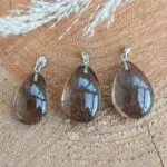 Seelenstein-Anhänger-Rauchquarz-Trommelstein-Tropfen