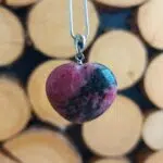 Seelenstein-Anhänger-Rhodonit-Herz