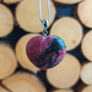 Seelenstein-Anhänger-Rhodonit-Herz