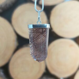 Seelenstein-Anhänger-Rutilquarz-Silber