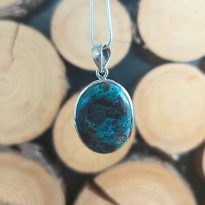 Seelenstein-Anhänger-Shattuckit-Silber