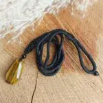 Seelenstein-Anhänger-Tigerauge-Trapez