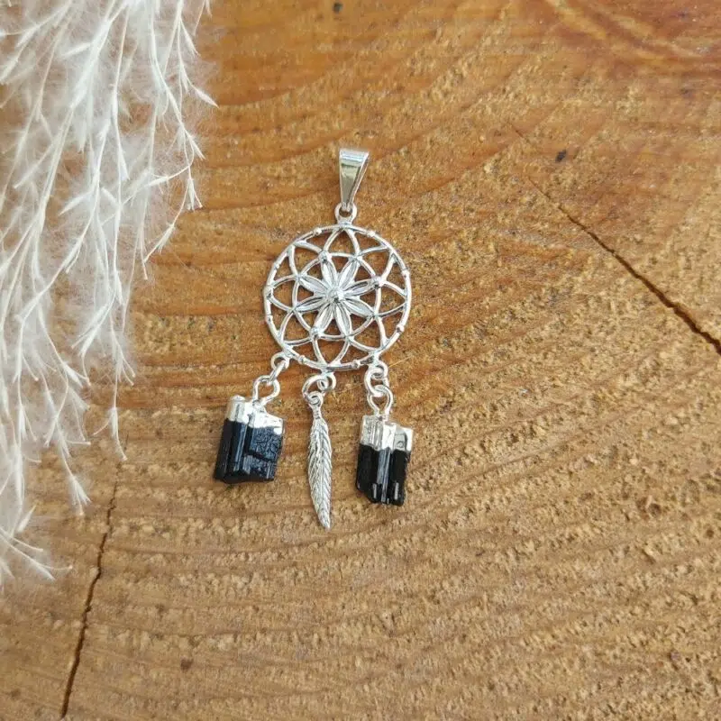 Seelenstein-Anhänger-Turmalin-Blume-Lebens1 Seelenstein-Anhänger-Turmalin-Blume-Lebens