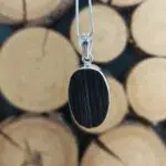 Seelenstein-Anhänger-Turmalin-Rohstein-Silber